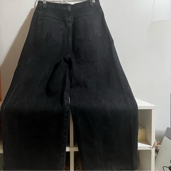 KHAITE Isla high-rise wide-leg Black Wide-Leg Jeans Size 26 - Picture 5 of 8